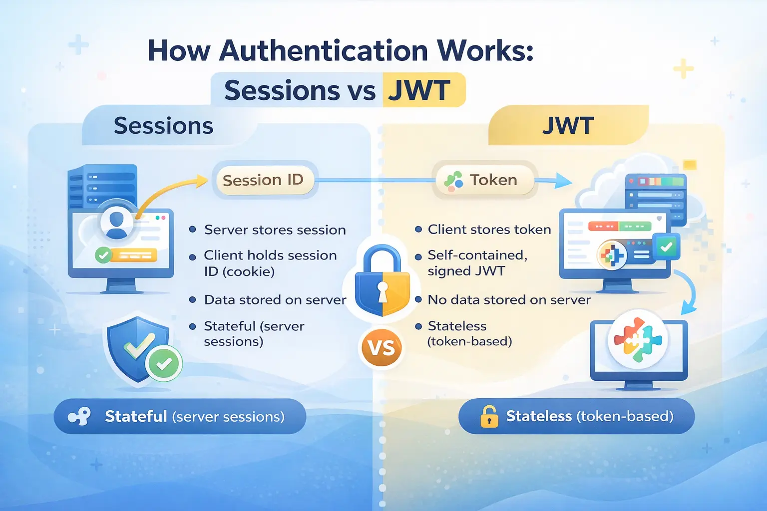 How Authentication Works: Sessions vs JWT