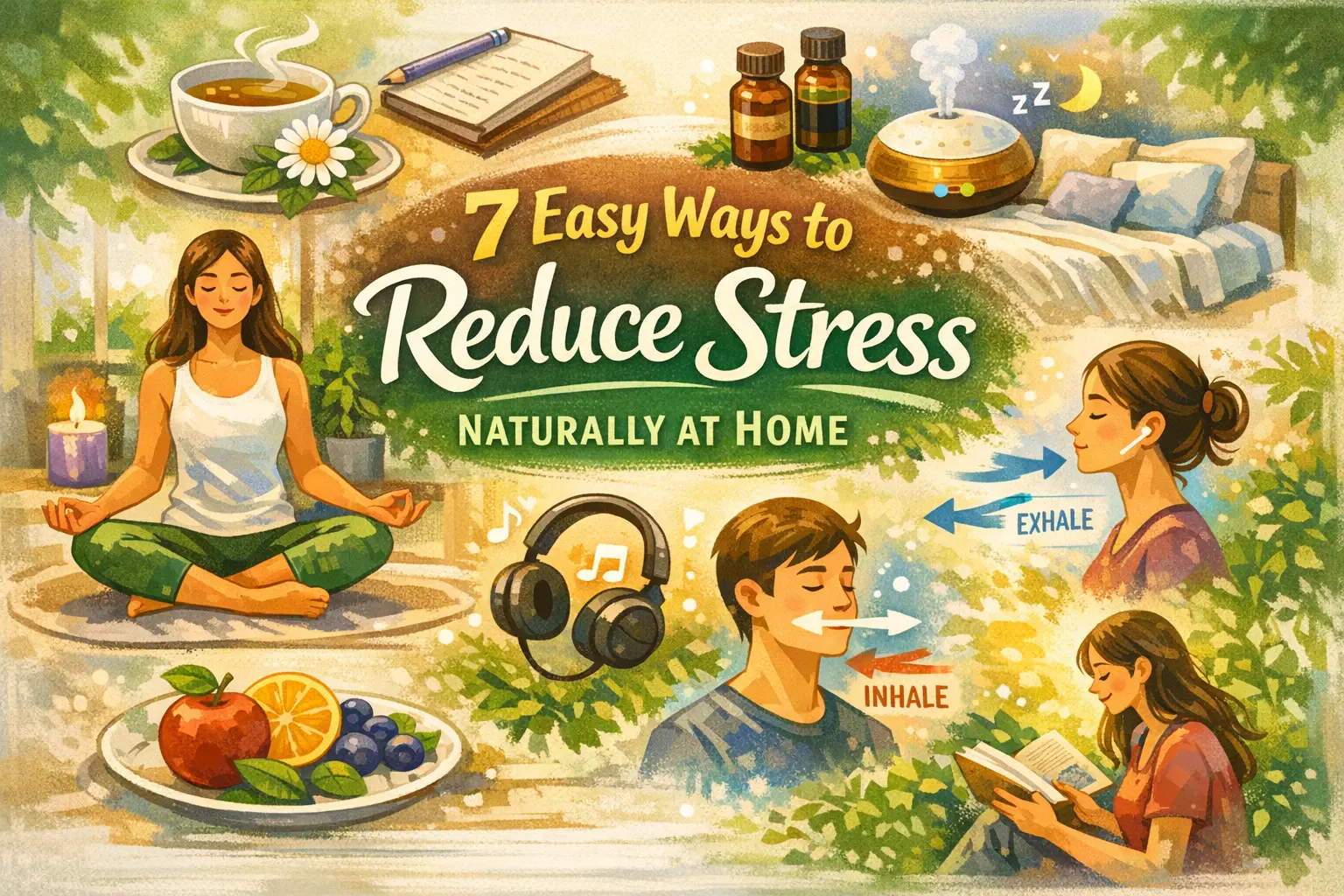 7 Easy Ways To Reduce Stress Naturally At Home