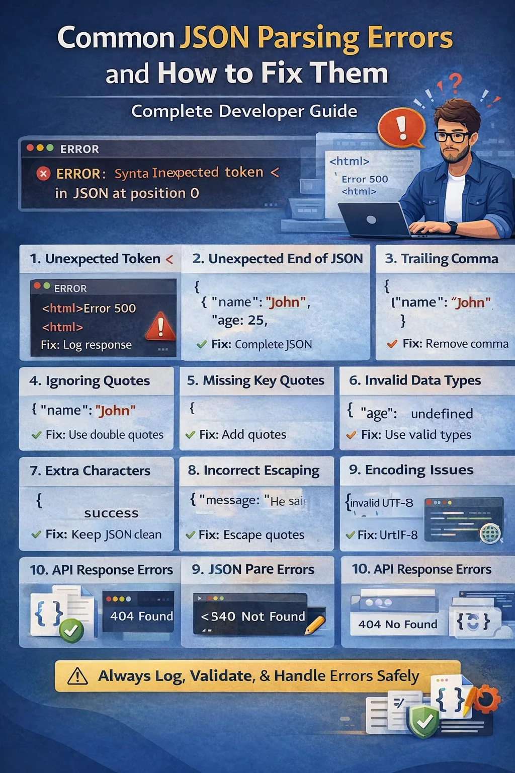 Common JSON Parsing Errors and How to Fix Them