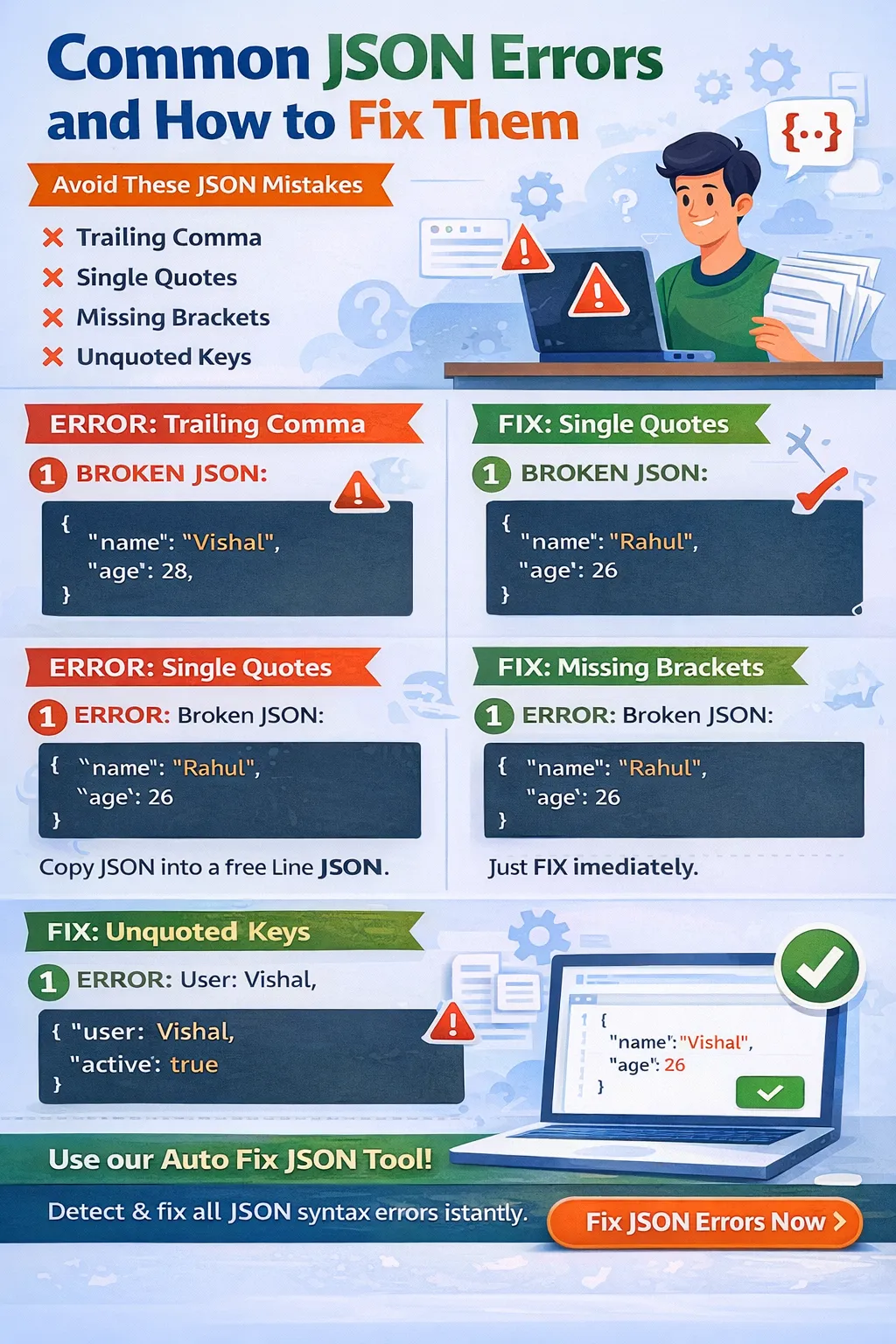 Common JSON Errors and How to Fix Them