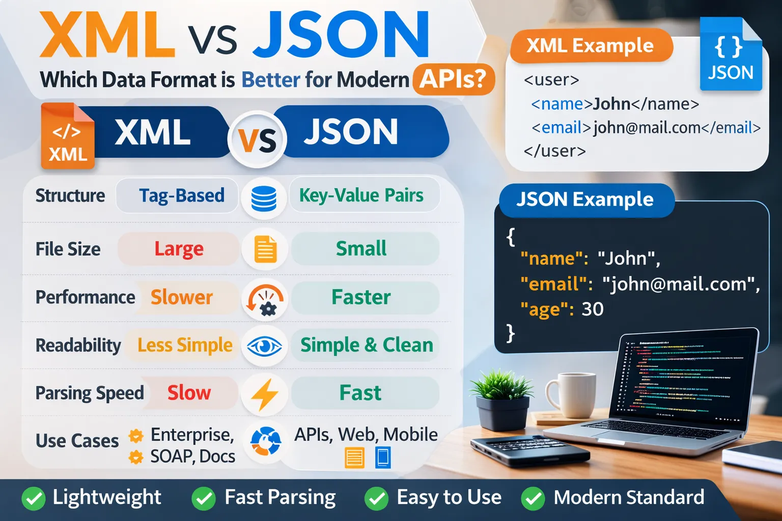 XML vs JSON: Which Data Format is Better for Modern APIs?