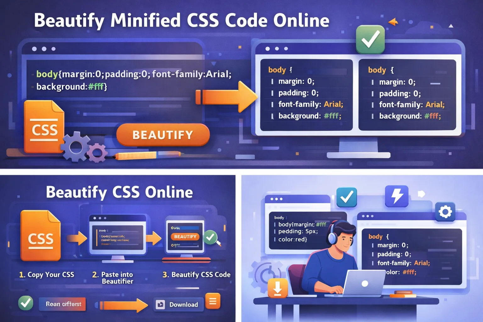 How to Beautify Minified CSS Code Online (Step-by-Step Guide)