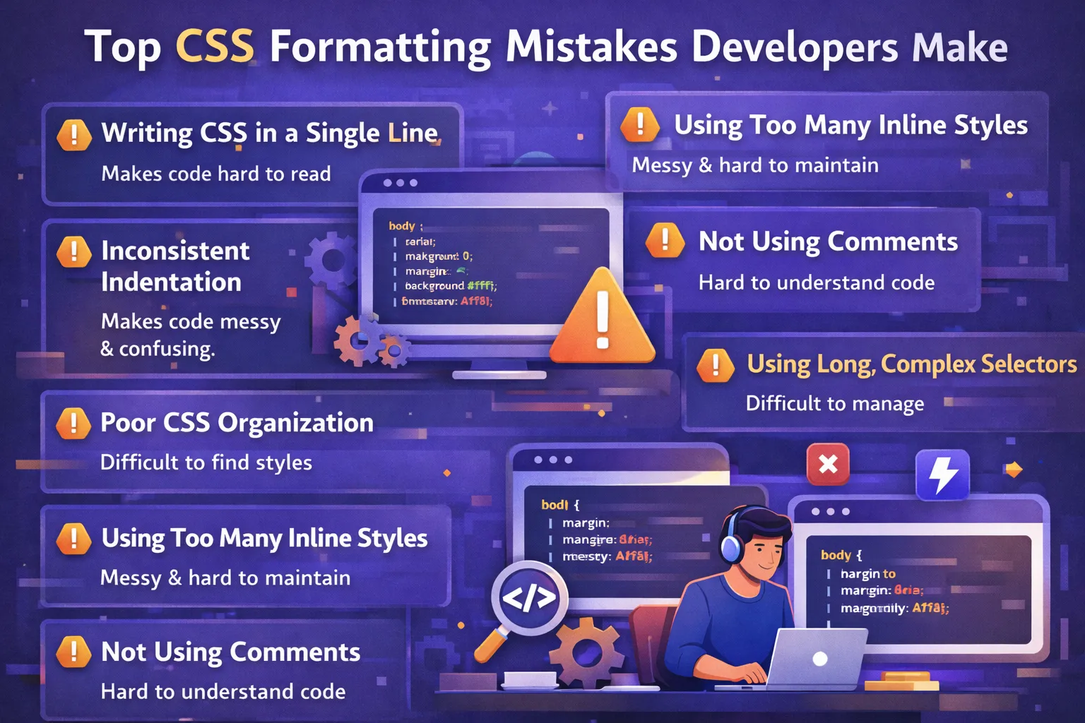Top 7 Common CSS Formatting Mistakes Developers Make