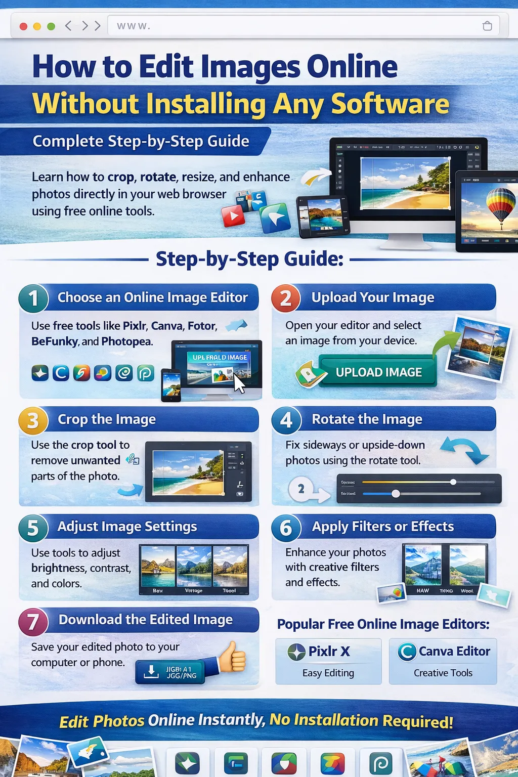 How to Edit Images Online Without Installing Any Software