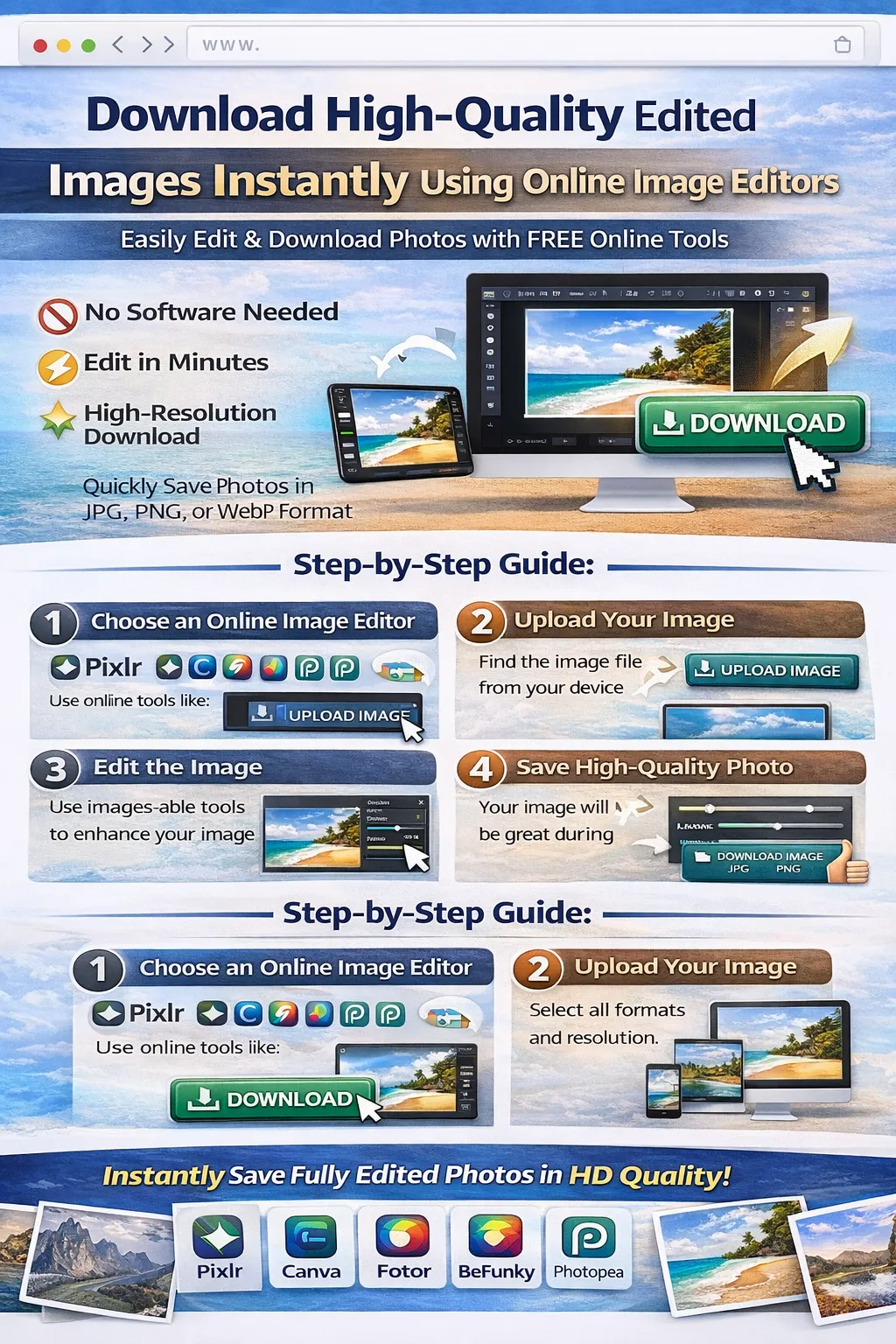 Download High-Quality Edited Images Instantly Using Online Image Editors