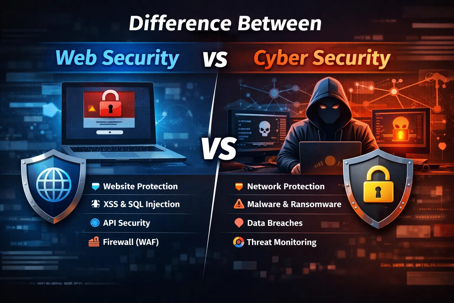 Difference Between Web Security and Cyber Security
