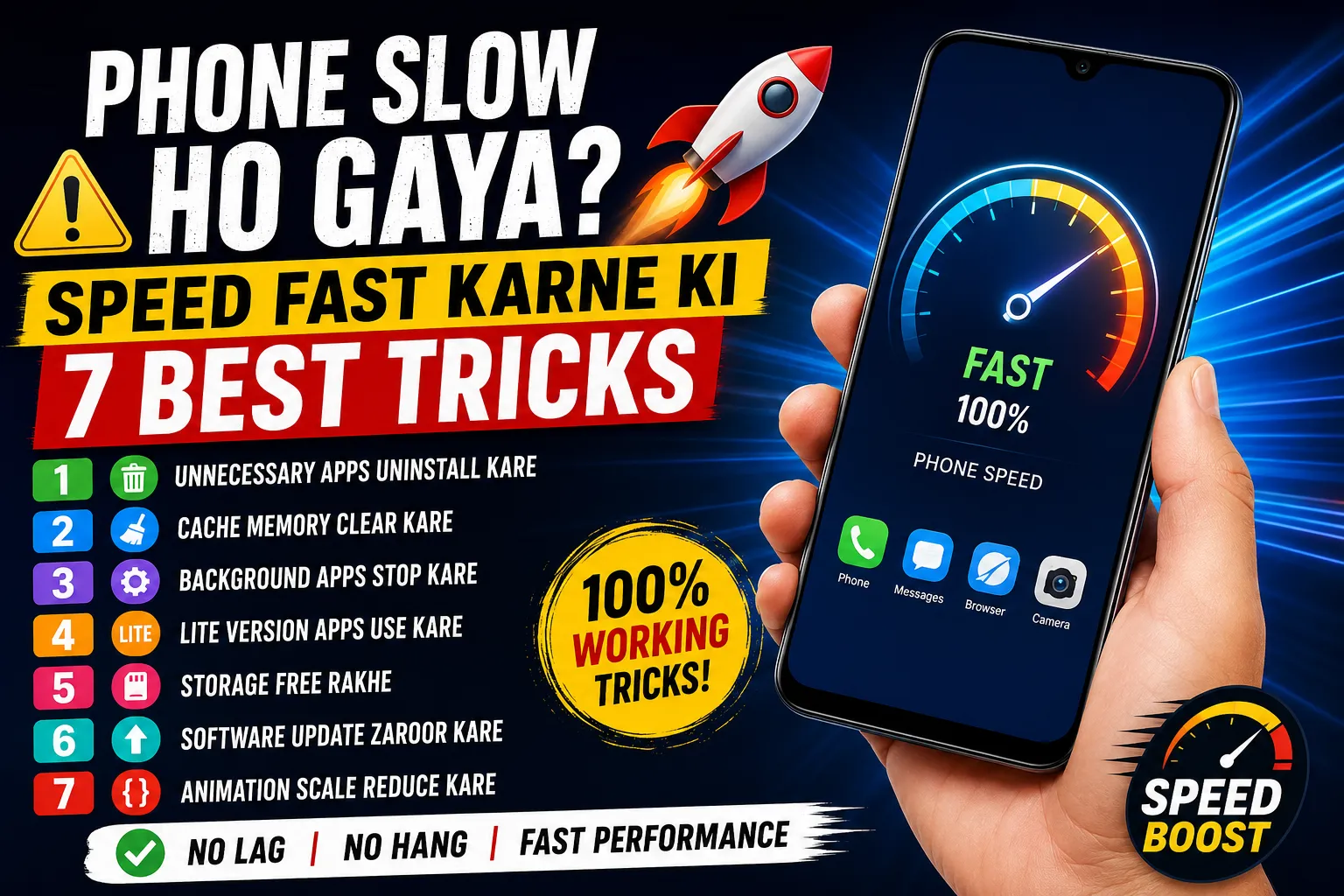 Phone Slow Ho Gaya? Speed Fast Karne Ki 7 Best Tricks
