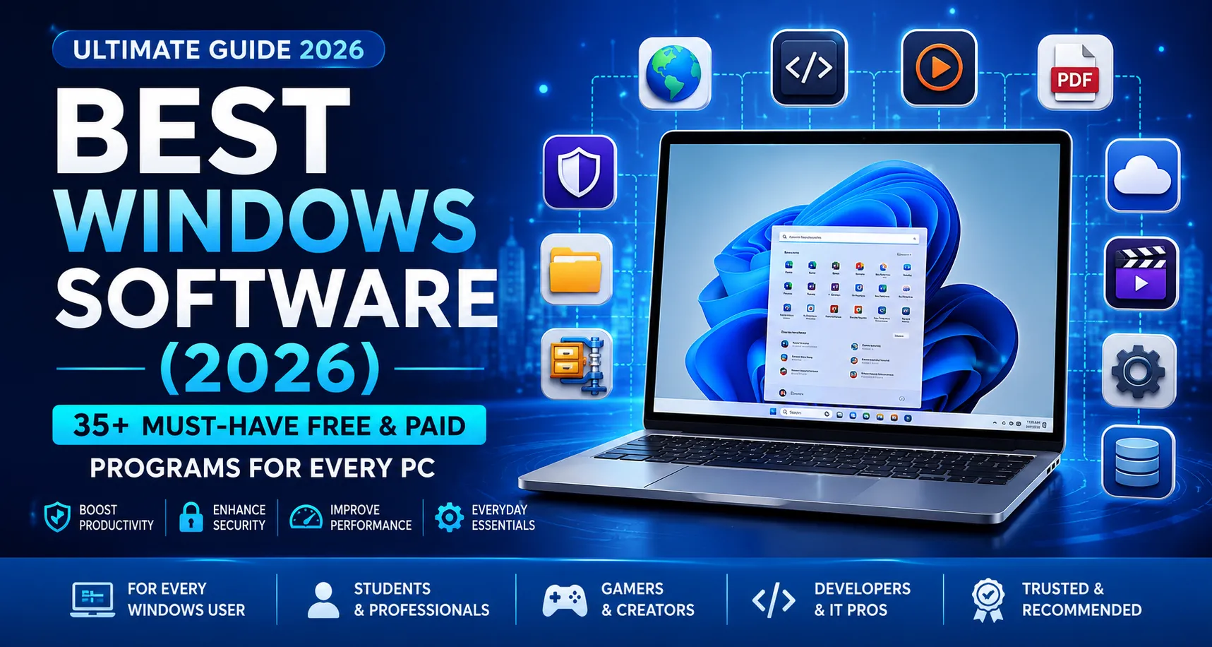Best Windows Software (2026) – 35+ Must-Have Free & Paid Programs for Every PC