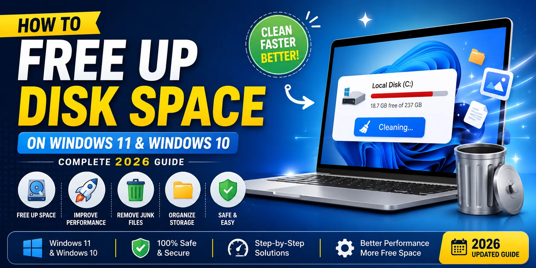 How to Free Up Disk Space on Windows 11 & Windows 10 (2026 Guide)