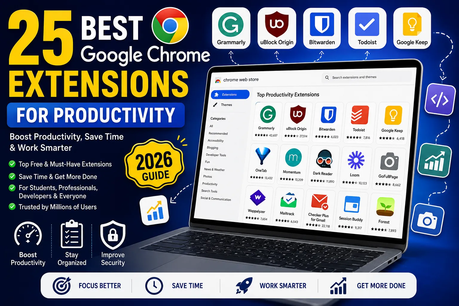 25 Best Google Chrome Extensions for Productivity