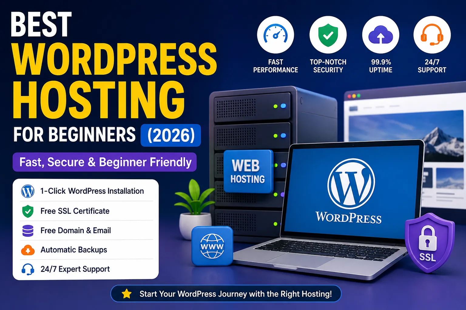 Best WordPress Hosting for Beginners (2026): Complete Guide to Choosing the Right Host
