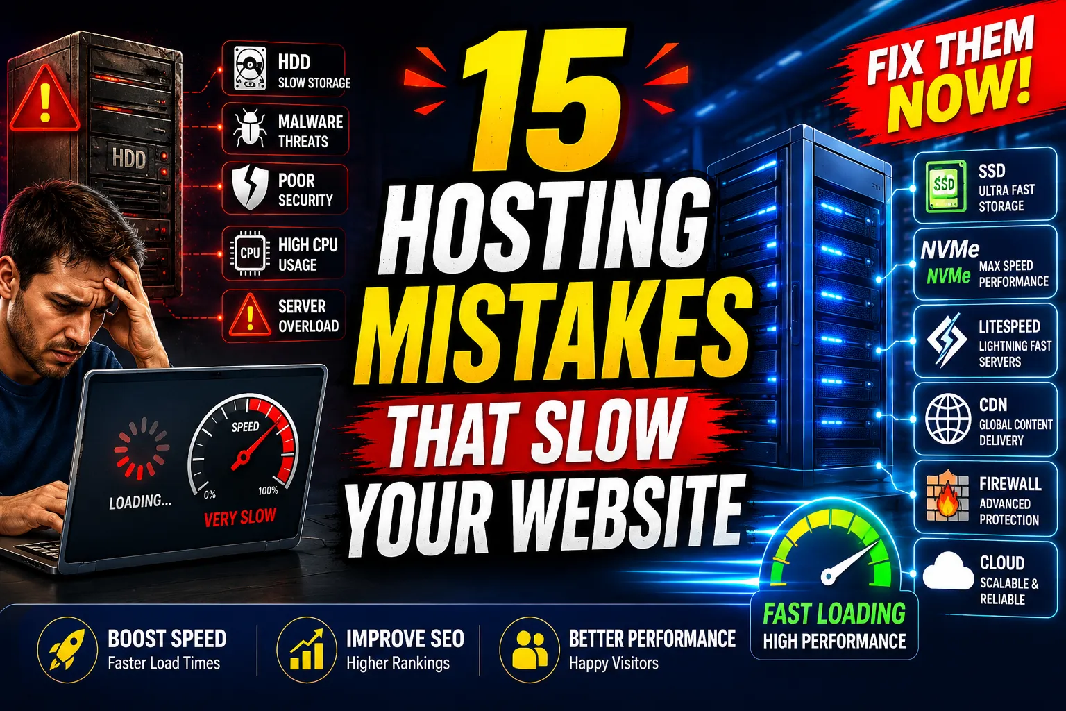 15 Common Web Hosting Mistakes That Kill Website Speed (And How to Fix Them)