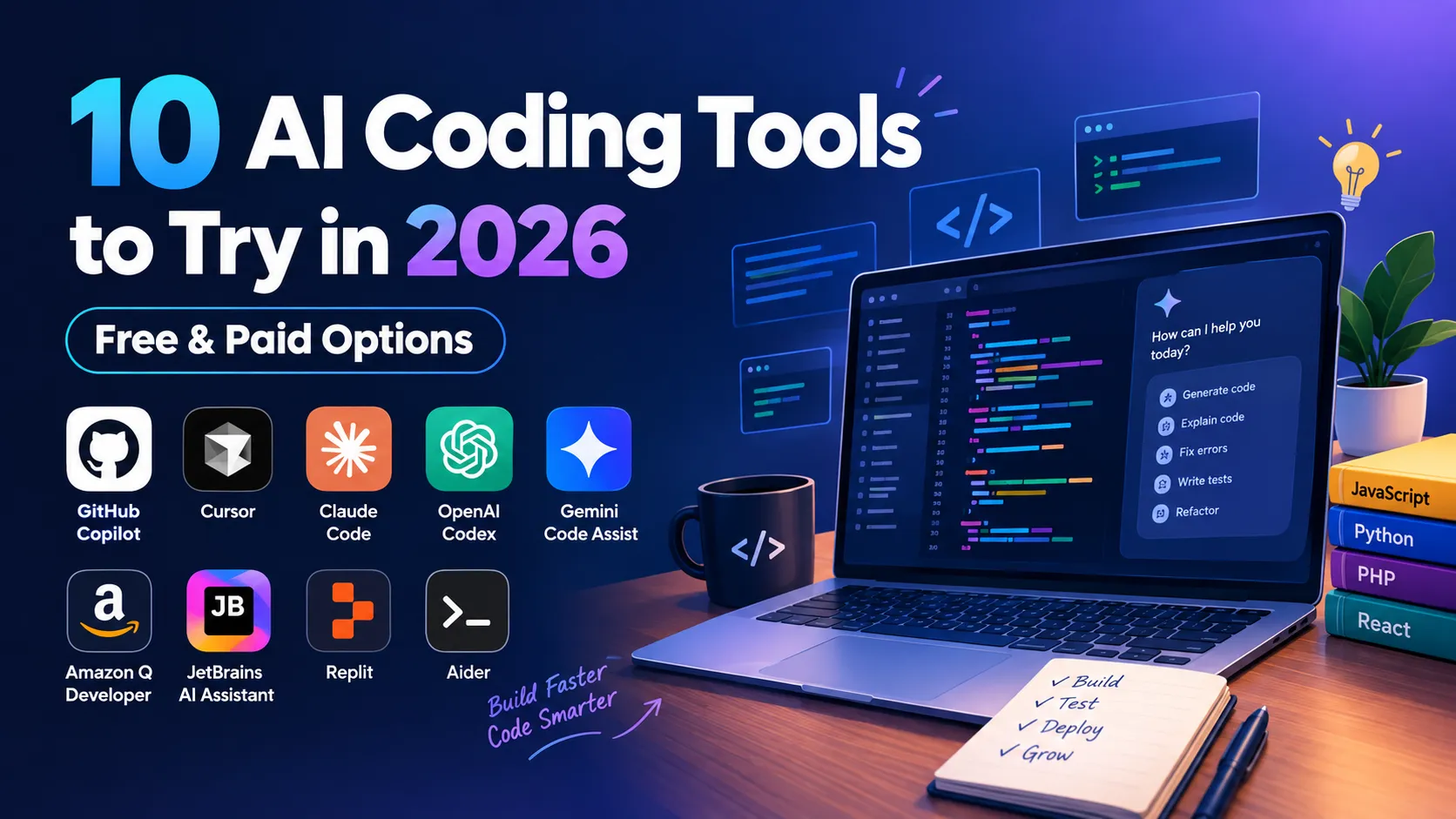 10 AI Coding Tools Every Developer Should Try in 2026 — Free & Paid Options
